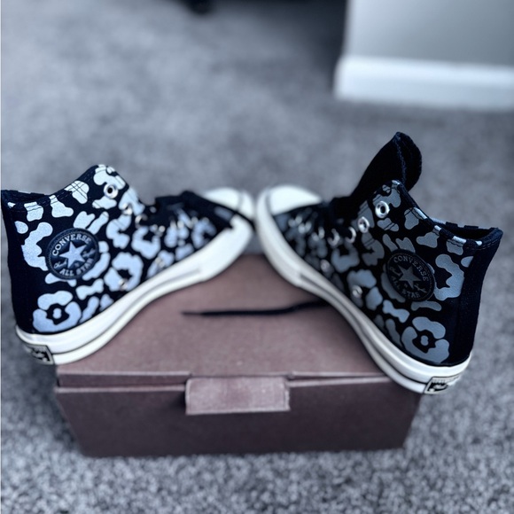 Converse Black and White High-Top Sneakers - Picture 3 of 5